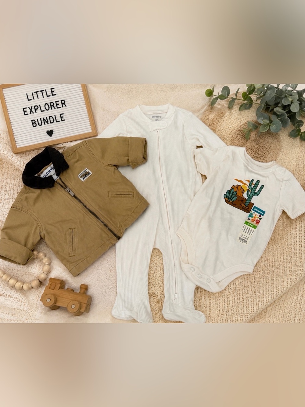 #12-Baby Boy 3pc Bundle 3-6 Month - Jacket & Outfits